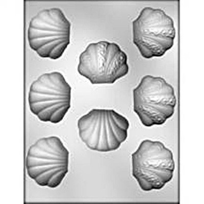 Clam Shell  2''  Chocolate Candy Mold  Beach Ocean Luau Wedding - (3 pc)
