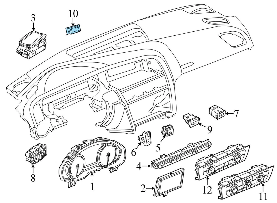 AUDI S6 2013-2018 - Sensor de luz solar para tablero 4G0907539A Foto 3 de 4
