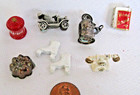 VTG Dollhouse decor: 8 Metal: telephone, roller skates, car, bundt pan, stein ++ — photo 1