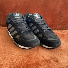 Adidas Originals ZX 750 Trainers Mens UK 8 Black Blue Suede Shoes - 2025 
