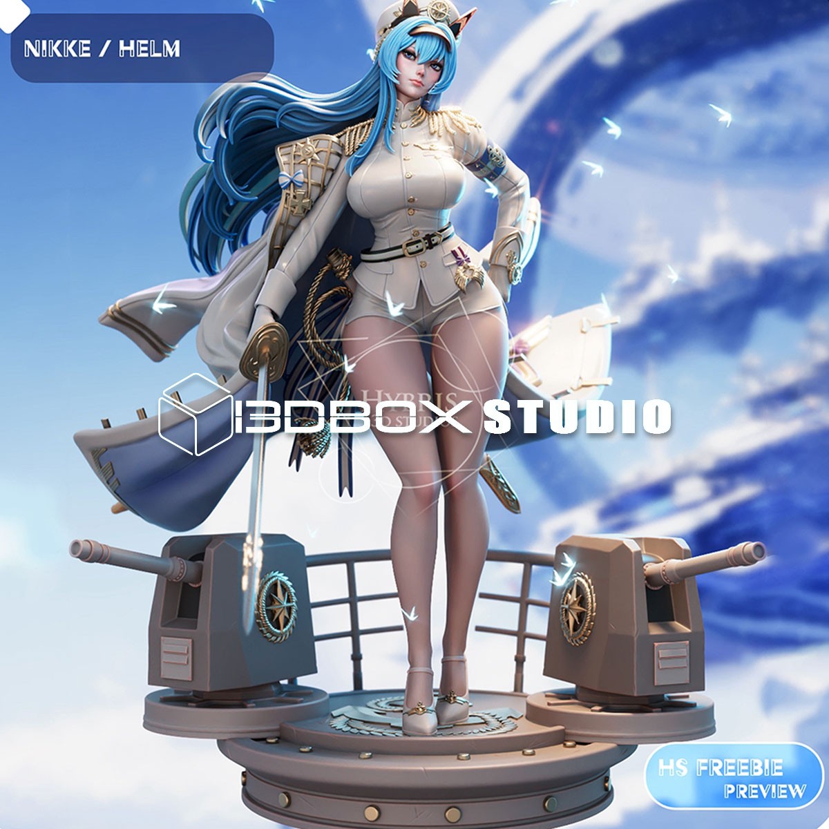 NIKKE HELM 3D Printing Unassembled Unpainted Resin 1/6 Scale