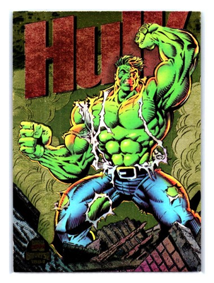 #ad #ad Hulk 1994 Fleer Marvel Universe Power Blast Gold #5 $4.95
