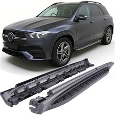 TRITTBRETTEN MIT GUMMINOPPEN F&Uuml;R MERCEDES GLE W167 V167 SUV EINSTIEGSBRETT