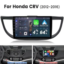 8Core 4+64GB Android 14 Carplay Stereo Radio GPS WIFI 4G For Honda CRV 2012-2016