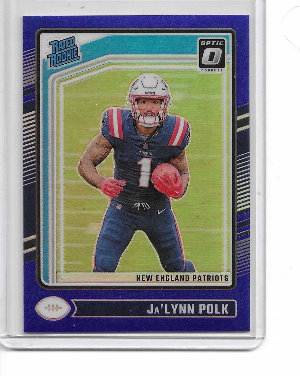 2024 Panini Donruss Optic Ja'Lynn Polk #240 Blue Prizm /199 Rated Rookie RC