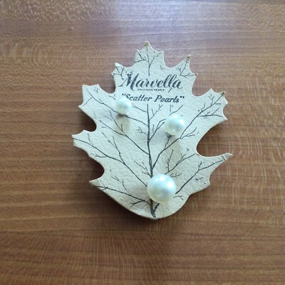Maravella Pearl Scatter Pins Mounted On Display Card Vintage Original