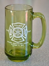 VINTAGE HOLMES FIRE CO. GOLDEN ANNIVERSARY (1919-1969) PARADE MUG -OCT. 18, 1969