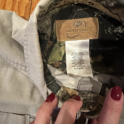 Mossy Oak XL Open Range gray button up 100% cotton shirt with pockets Gorpcore - Picture 2 of 6