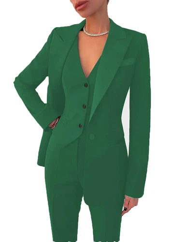 Women 3Pcs Set Wedding Pantsuits Formal Women Suits Office Sets Business Office - Picture 3 of 23