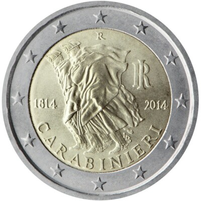 Italy - 2 Euro Commemorative 2014 Carabinieri - UNC FREE SHIPPING
