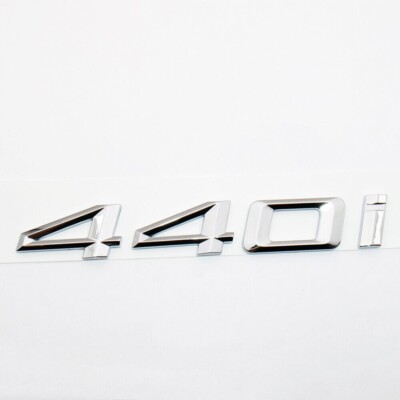 1pc For BMW 440i Emblem Badge Car Trunk Lid M Power Series Performance (Chrome)