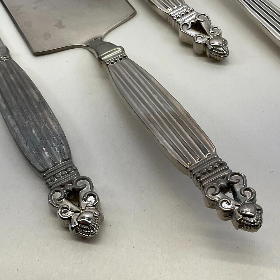 Plato de plata Godinger antiguo Copenhagen lote de 4 piezas para servir Foto 2 de 4