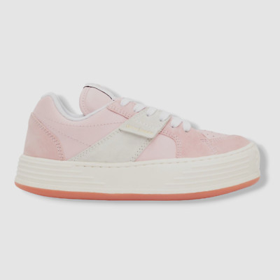 $545 Palm Angels Women's White Pink Snow Low Top Sneaker Shoes Size 39