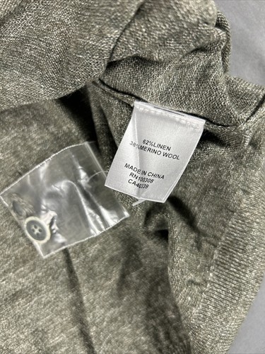 Peter Millar Collection Cardigan Sweater Linen Merino Wool XL Green MSRP $348 - Picture 7 of 7