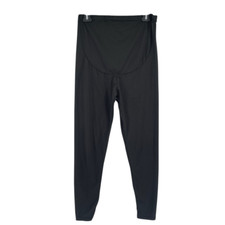 Maternity Black High Rise Seamless Leggings Medium, Stretchy Bump-Friendly
