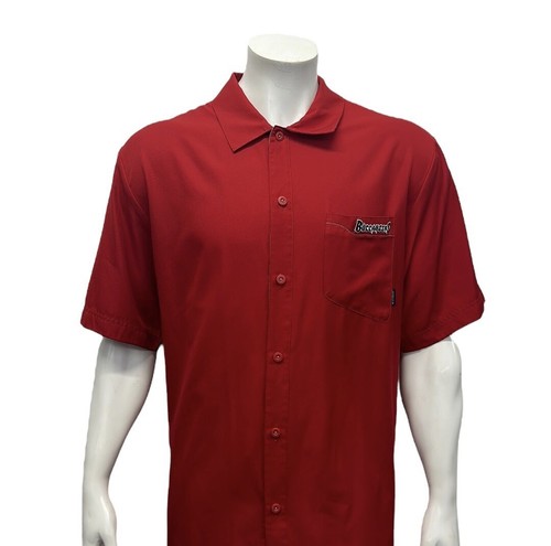 Tampa Bay Buccaneers Red Reebok Coldblack Embroidered Dress Button Polo Shirt XL - Picture 4 of 14