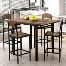 5 Piece Dining Set Table and 4 Chair Home Kitchen Room Breakfast Furniture