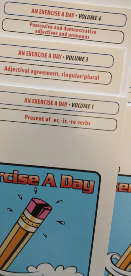 Lot of 9 French Grammar: Exercise A Day: Vol 1 3 4 5 6 7 9 10 11 Tralco-Lingo - Image 2 of 4