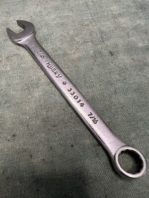 #ad Vintage HUSKY 7 16 Combination Wrench * 33014 USA Alloy Steel Made in the USA $10.98