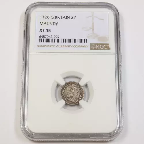 1726 NGC XF45 | GREAT BRITAIN - Maundy 2 Pence 2P Coin #42958A