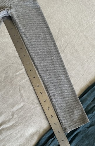 Art Class Girl’s Heather Gray Ribbed LS Tulip Wrap Fit Flare Midi Skater Dress L - Picture 8 of 12