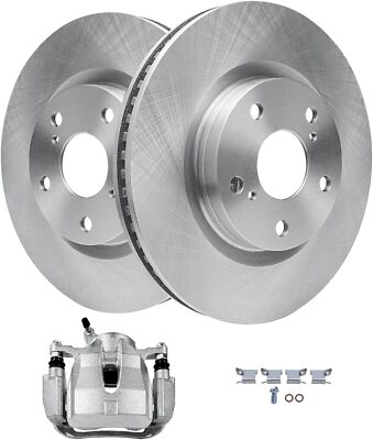 Front Disc Rotors + Right Brake Caliper for Toyota RAV4 Matrix Corolla iM Mirai