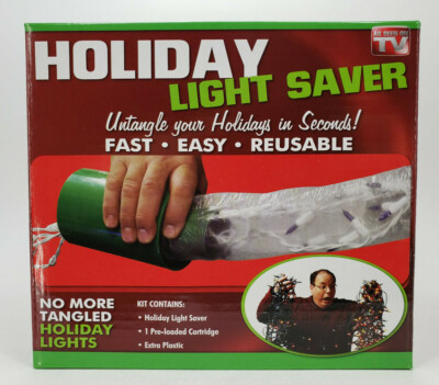 HOLIDAY LIGHT SAVER FAST / EASY / REUSABLE NO MORE TANGLED HOLIDAY LIGHTS EMSON