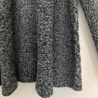 Talbots Shawl Collar Open Front 100% Heathered Blue Cotton Yarn Sweater Sz XS — photo 3