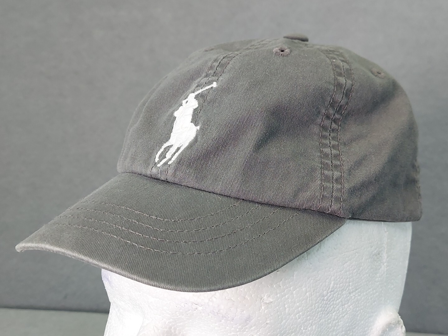 Cappello Polo Ralph Lauren regolabile BIG PONY #3 GIOVANI RAGAZZI 2T 4T grigio berretto strapback
