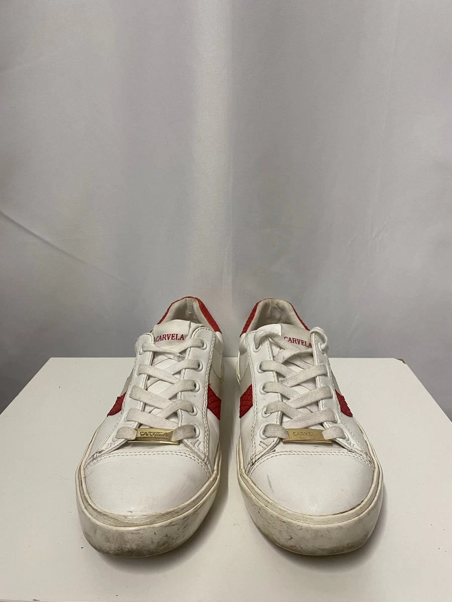Carvela red best sale trainers
