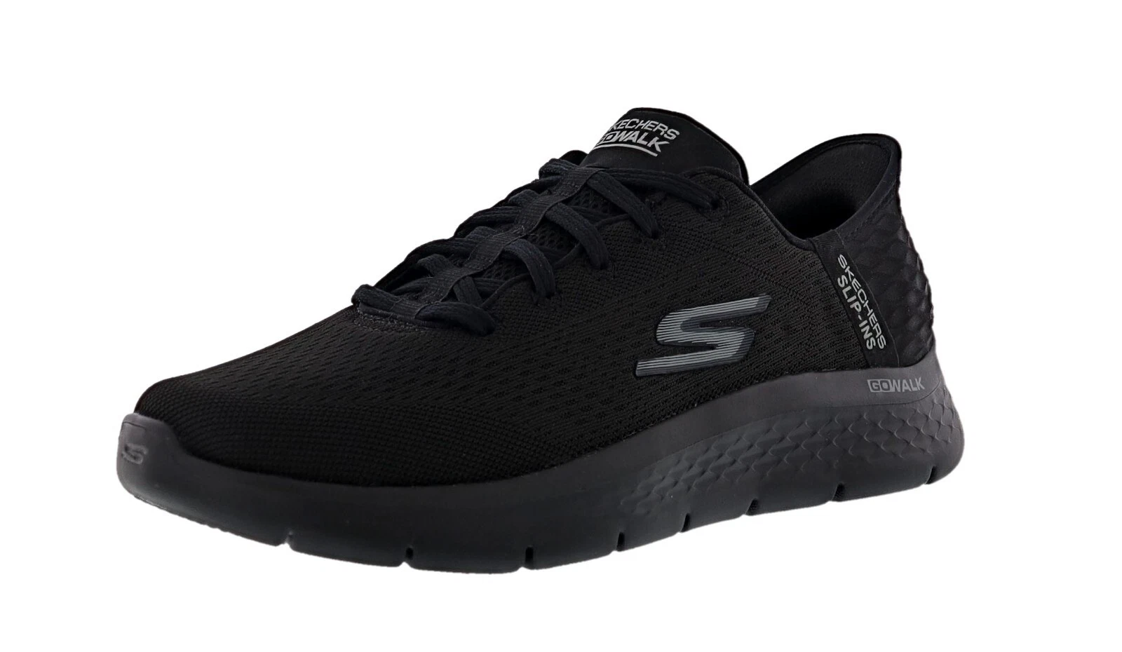 SKECHERS MEN'S SLIP-INS: GO WALK FLEX- NEW WORLD 216505/BBK WALKING SHOES