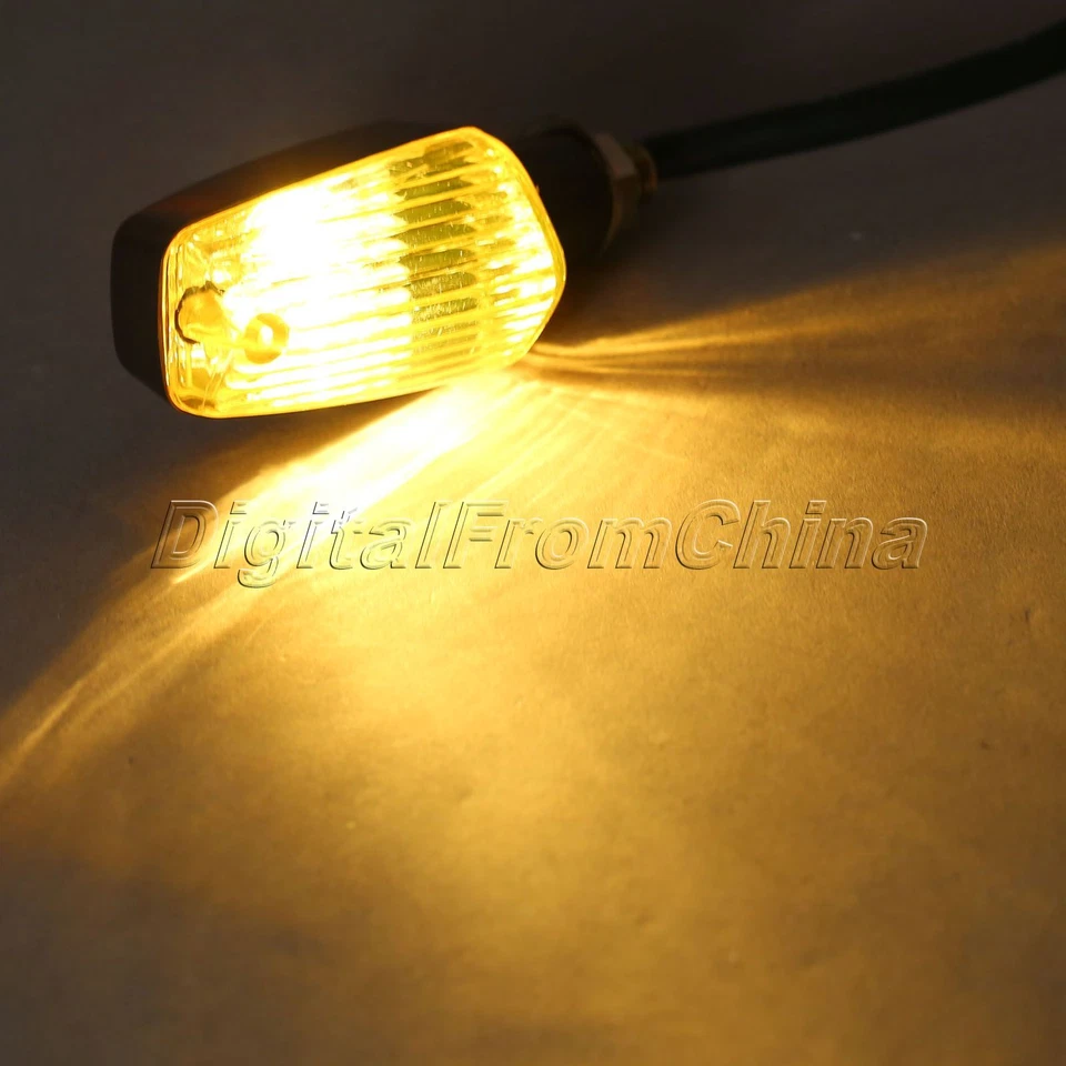 4X Universal 12V Motorcycle Turn Signal Indicator Light Lamp Bulb Amber — 第 4/4 张图片