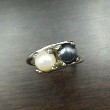 Stylish Vintage Sterling Silver  Pearl Designer Ring
