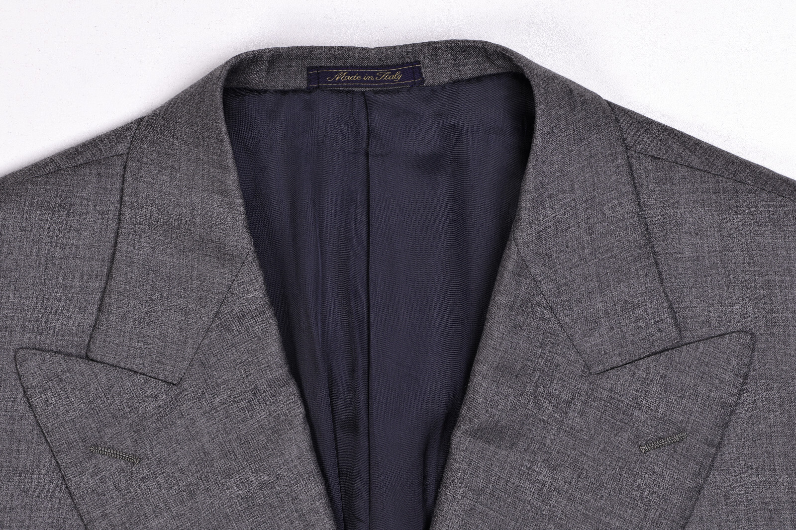 JAY KOS Solid Gray Wool Mens Blazer Double Breast… - image 8