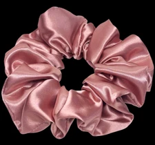 XXL Jumbo Women Charmeuse Satin Scrunchie Elastic Valentines Day, Birthday