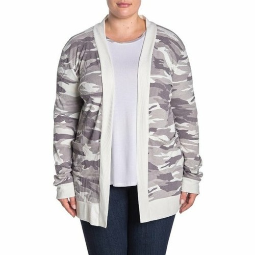 Sweet Romeo Gray Cardigan Womens Plus 
