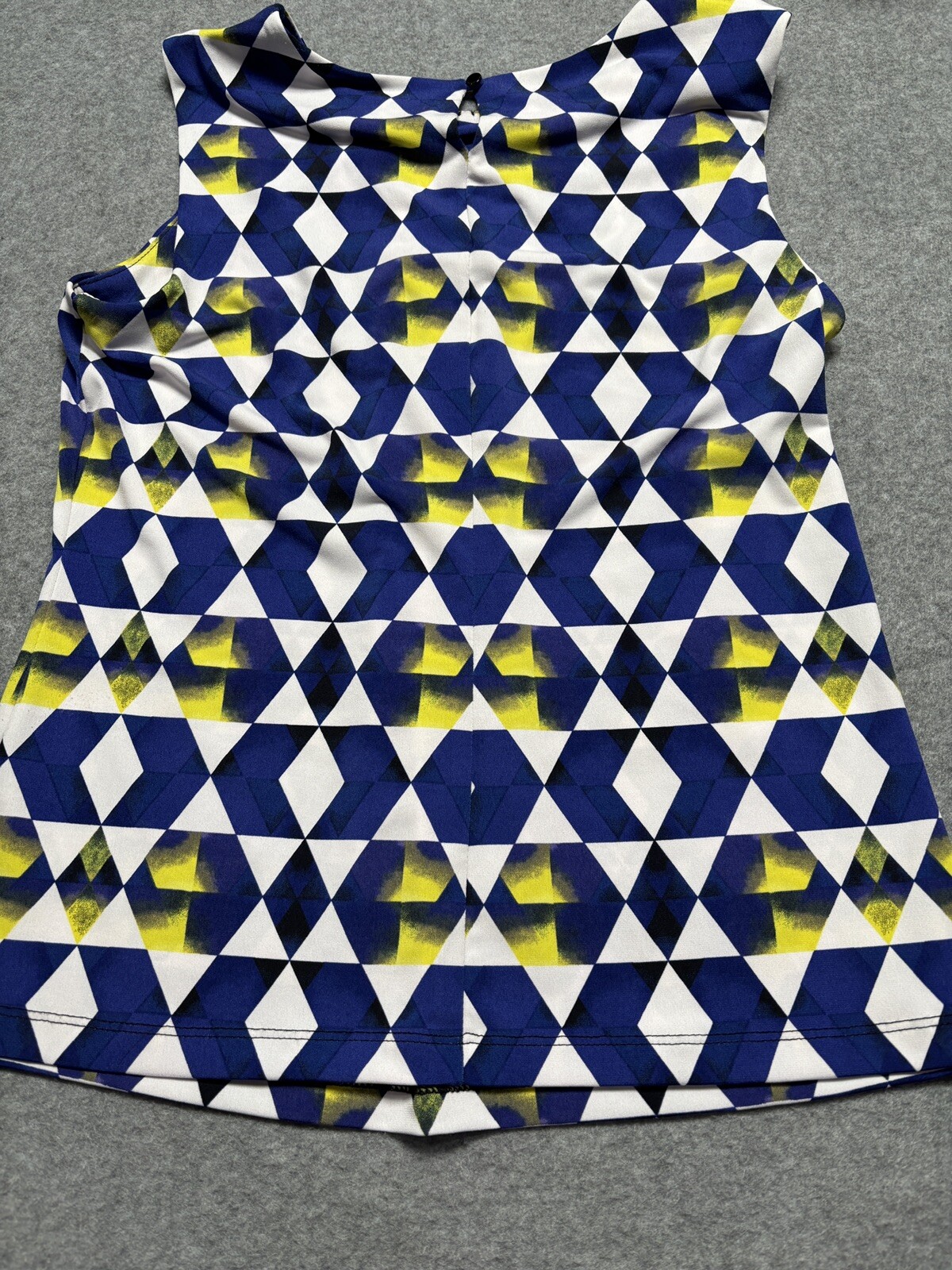 Calvin Klein Womens Blouse Top Geometric Stretch Hem Logo Sleeveless Pet Medium image 9