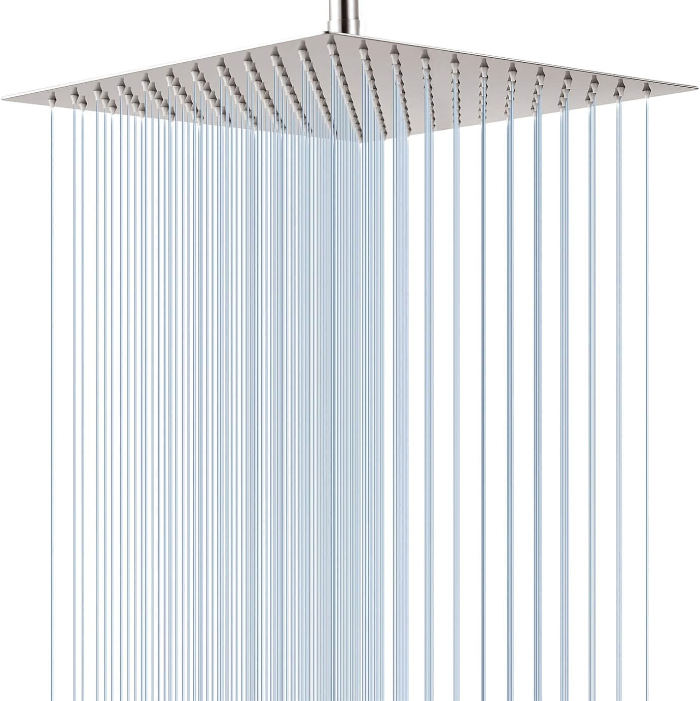 16" Stainless Steel Rainfall Shower Head - Brushed Nickel, H