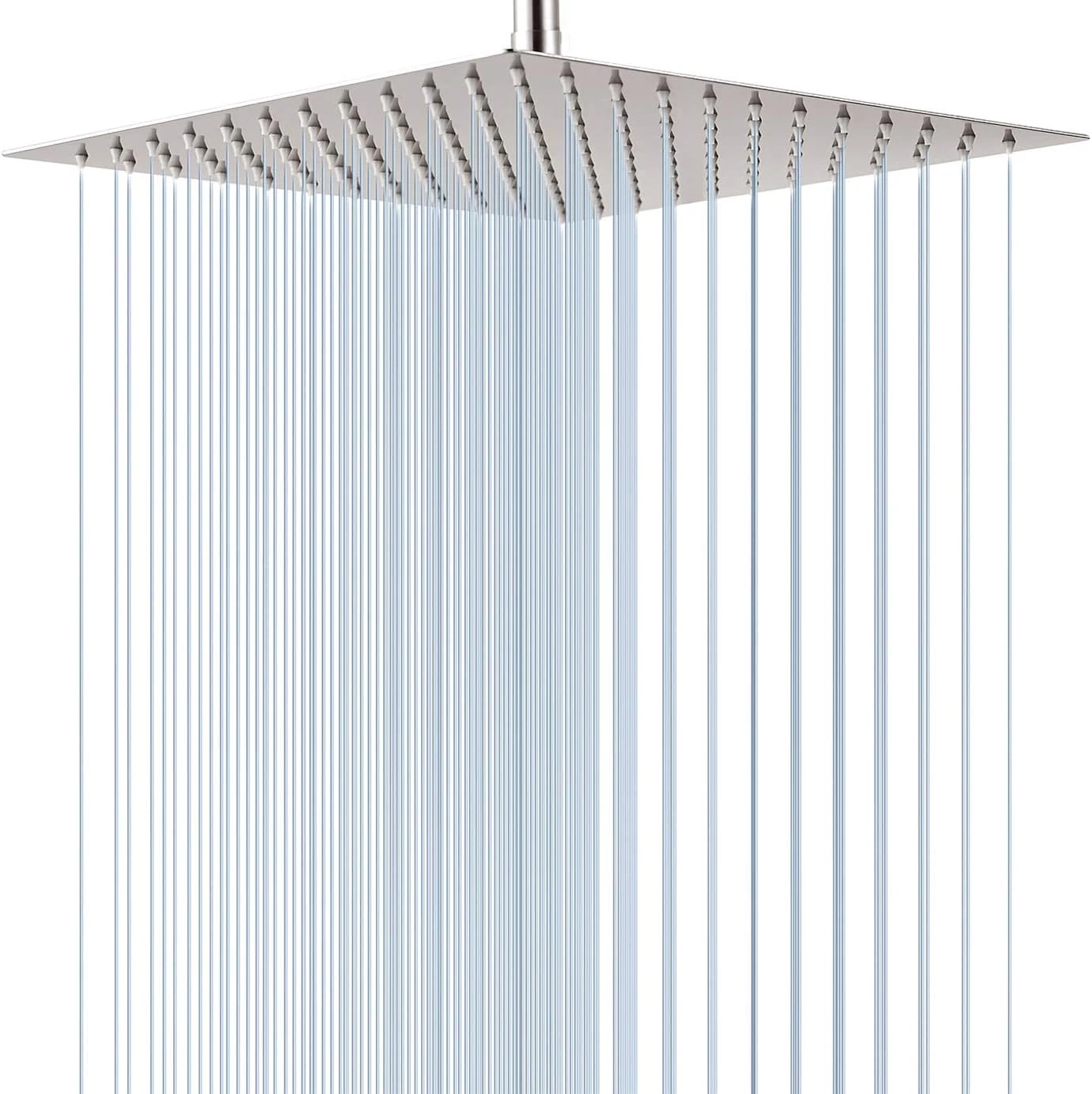 16" Stainless Steel Rainfall Shower Head - Brushed Nickel, High Pressure