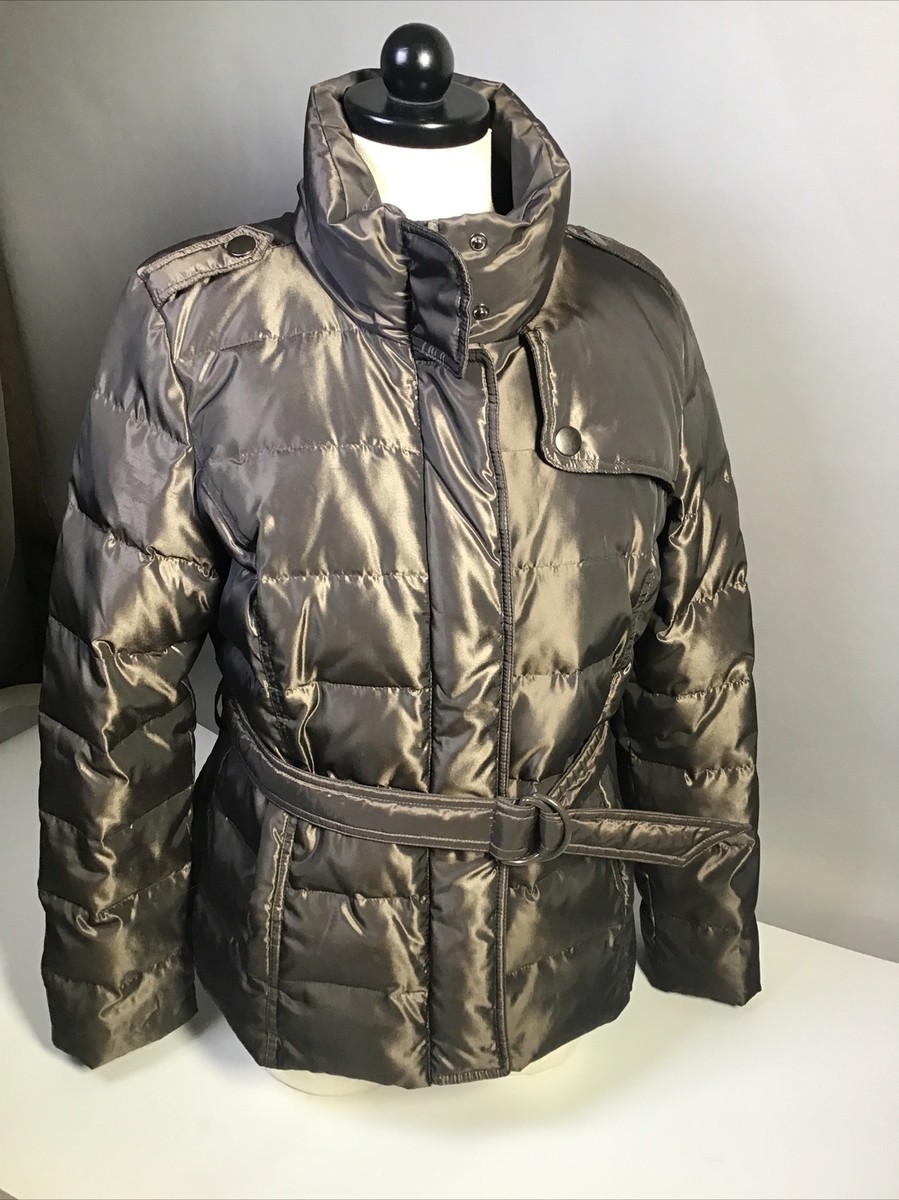 DKNY Active Black winter jacket size L With Belt | eBay