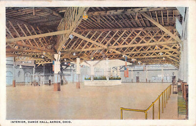 Akron Ohio Dance Hall Interior Postcard Copy