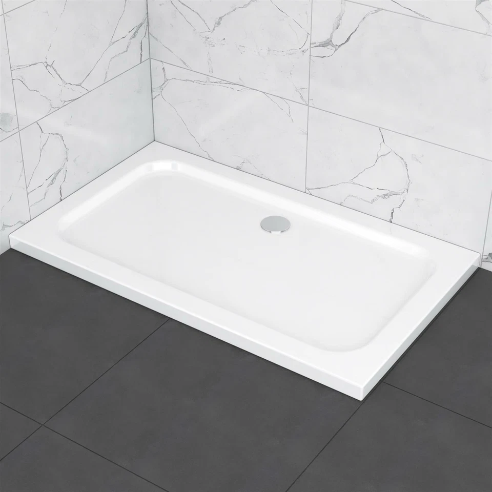 Receveur de douche surbaissé en Abs resine armé 5 cm avec bonde de douche inclus - Photo 2/4