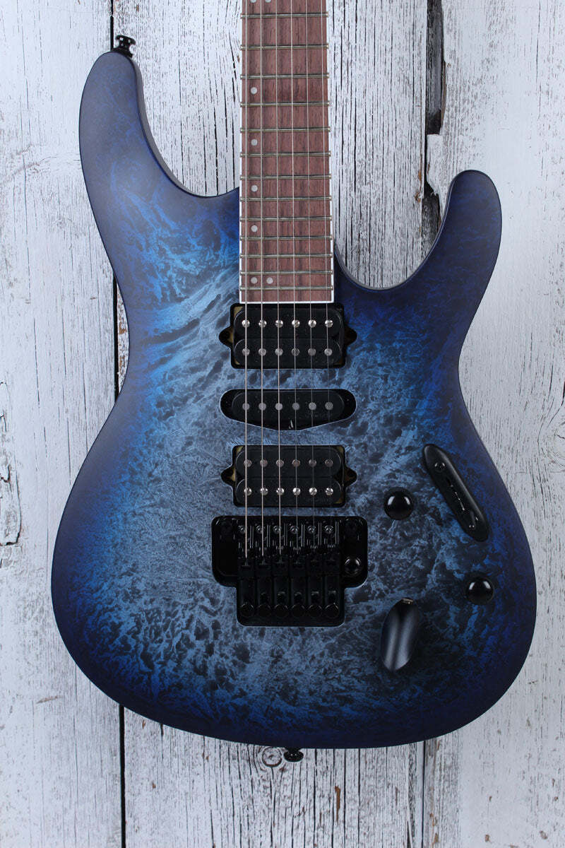 Ibanez S770 Solid Body Electric Guitar Cosmic Blue Frozen Matte Finish