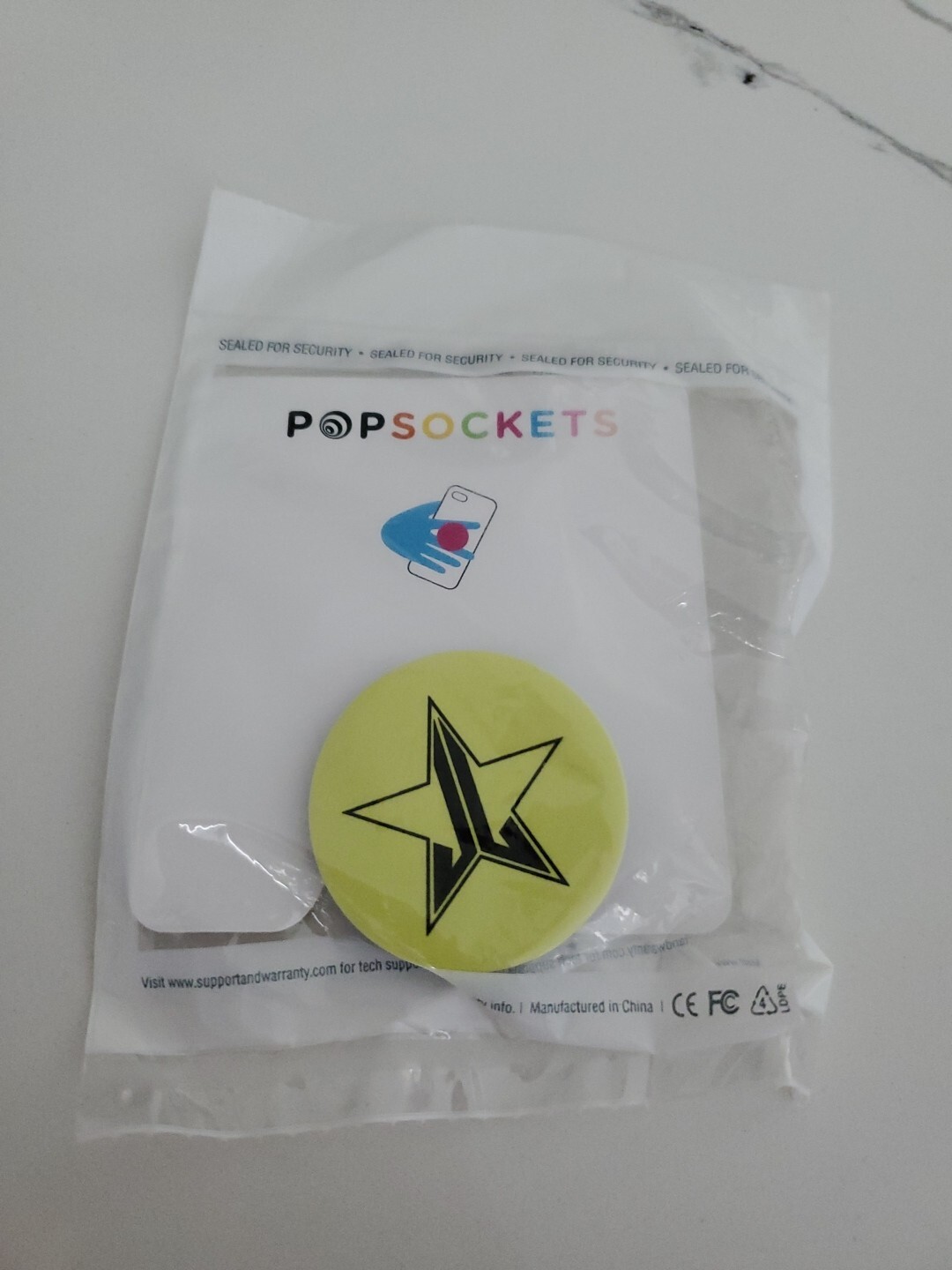JEFFREE STAR Pop Socket Popsocket Phone Grip & Stand Yellow Green NEW-image