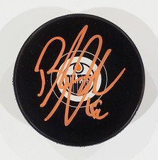BRENDAN PERLINI SIGNED EDMONTON OILERS NHL HOCKEY PUCK + LOA 