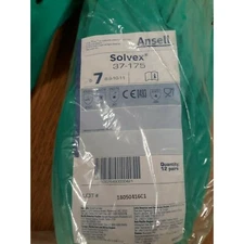 Ansell Sol-Vex 37-175 Chemical Resistant Gloves S-7, 12 Prs Great for Gardening