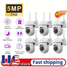 6PCS 5MP PTZ WIFI Security Camera Wireless Home Smart 2-Way Audio Surveillance
