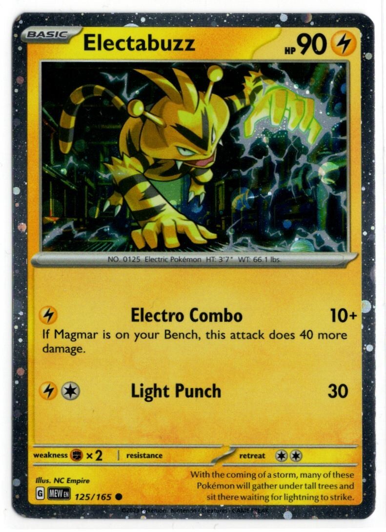 Pokemon Scarlet Violet 151 HD Cosmo Holo 125/165 Electabuzz | eBay