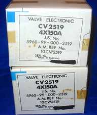 NOS NIB  Pair Sealed 4X150A / CV2519 / 7034 Vacuum Tubes By STC Great Britain