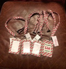 NWT ICING 4 RED GREEN AND WHITE CHRISTMAS ID HOLDERS “NAUGHTY LIST LEGEND”